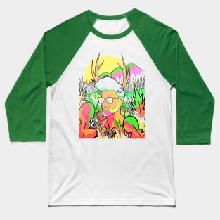 Funky Deer man Baseball T-Shirt